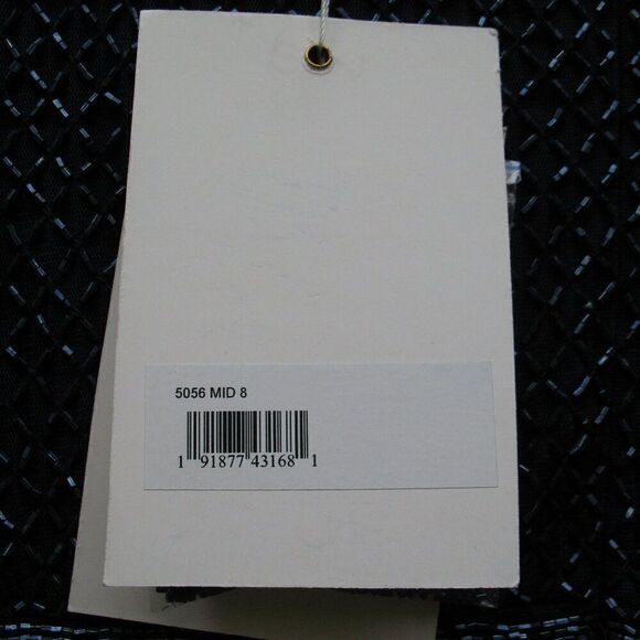 Mac Duggal 5056 Womens Blue BEADED HIGH NECK LONG SLEEVE GOWN WITH DETAILED BELT - Picture 15 of 15